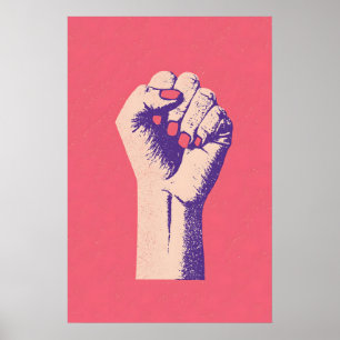 Art mural féministe rose audacieux Empowerment fém