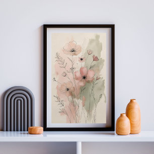 Art mural floral abstrait moderne II