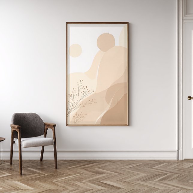 Art mural floral Japandi Zen | Impression vert sau (Créateur téléchargé)