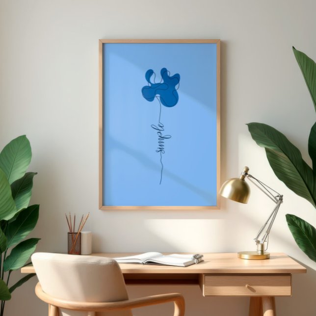 Art mural floral minimaliste simple (Créateur téléchargé)