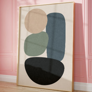 Art mural géométrique abstrait minimaliste