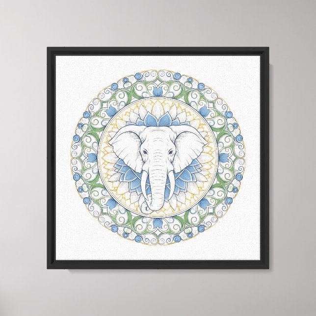 Art mural mandala éléphant (Recto)