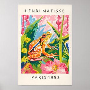 Art mural maximaliste, Affiche de grenouille, Déco