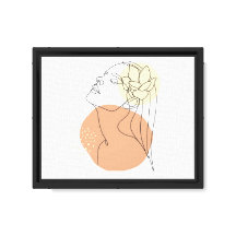 Art mural minimaliste de femme en lignes