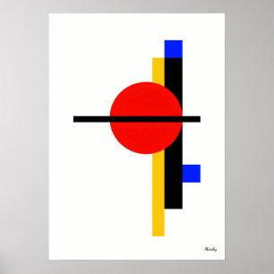 Art mural minimaliste géométrique Bauhaus moderne