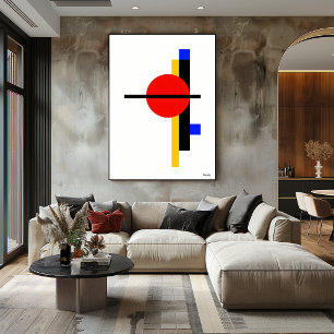 Art mural minimaliste géométrique Bauhaus moderne