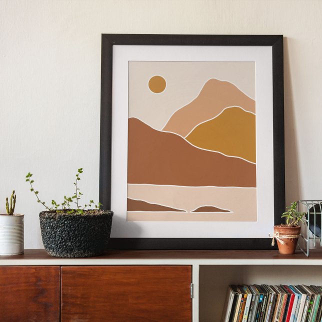 art mural moderne boho impression, Affiche papier  (boho modern wall art Print)