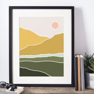 art mural moderne boho impression, Affiche papier