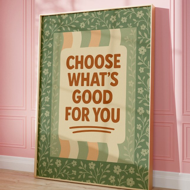 Art mural motivationnel rétro | Vintage positif (Créateur téléchargé)