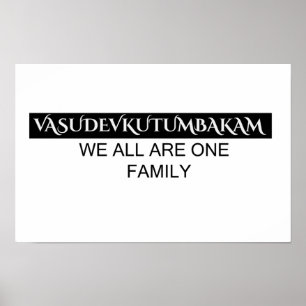 Art mural Vasudevkutumbakam - Affiche de citation