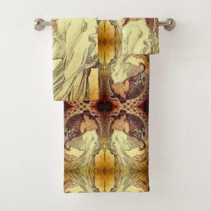 Art nouveau Alphonse Mucha élégante femme vintage