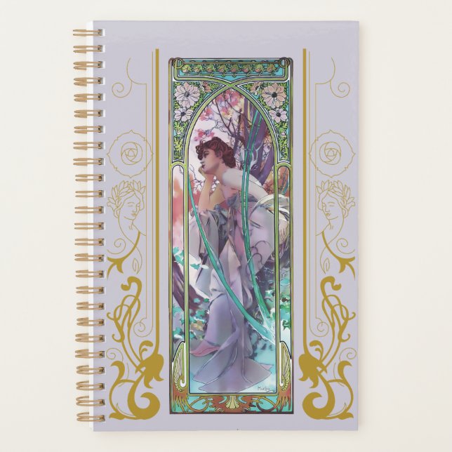 Art Nouveau Alphonse Mucha Soirée Contemplation (Devant)