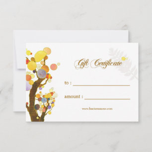 Art Nouveau Arbres Business Certificat Cadeau Entr