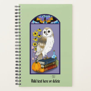 Art Nouveau Barn Owl Livres Citrouille