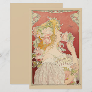 Art Nouveau Belle Époque Dame Roses Livemont