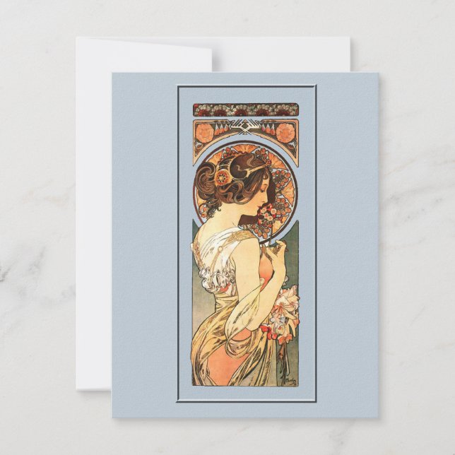 Art Nouveau Belle invitation à la douche d'une mar (Devant)