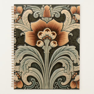 Art Nouveau Déco Majolique Floral Artisanat Vintag