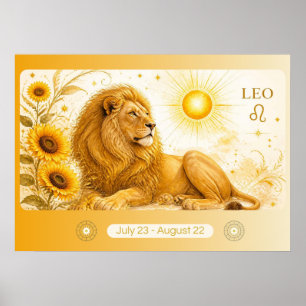 Art Nouveau décoration murale Lion Zodiaque