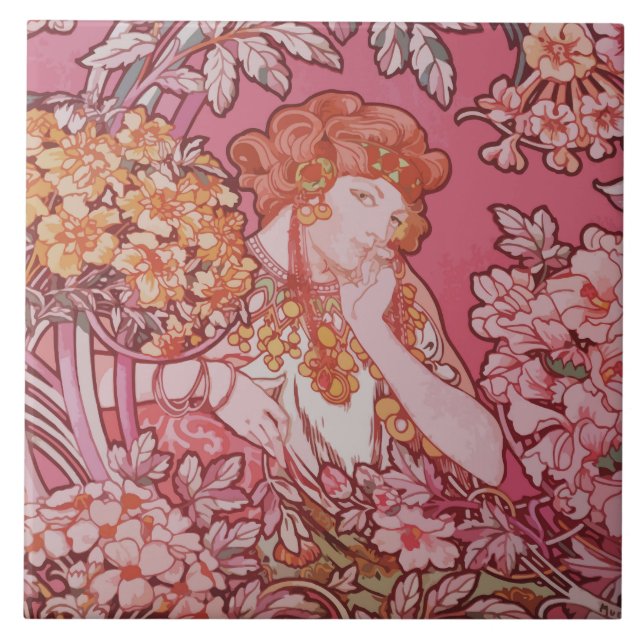 Art Nouveau design Carreaux de céramique (Devant)