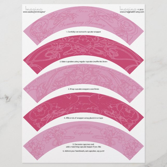 Art Nouveau do-it-yourself Enveloppes de cupcake d (Devant)