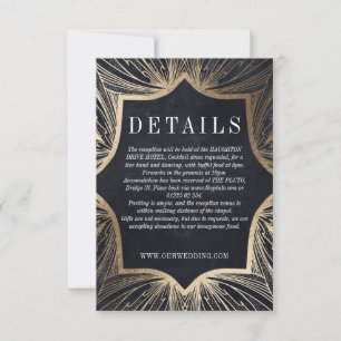 Art Nouveau faux or DÉTAILS insérer carte