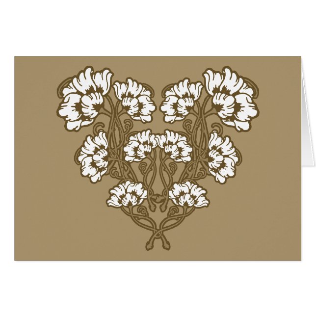 Art Nouveau Fleur Cœur Beige (Devant horizontal)
