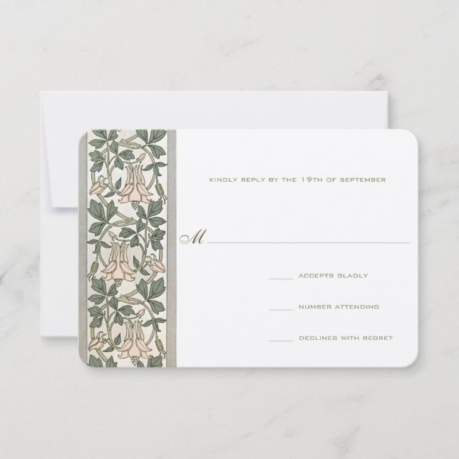 Art Nouveau Honey Suckle Wedkle RSVP (Devant)