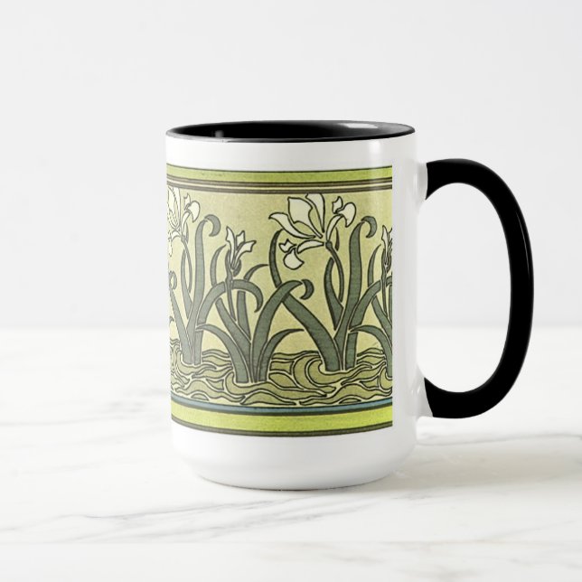 Art Nouveau Irises - Mug (Droite)