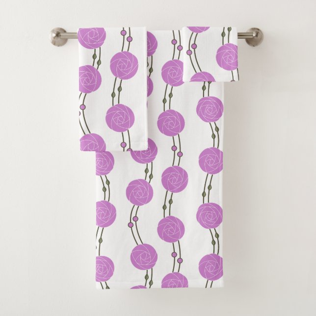 Art Nouveau Mackintosh Rose Stripes Pink (En situation)