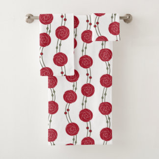 Art Nouveau Mackintosh Rose Stripes Red