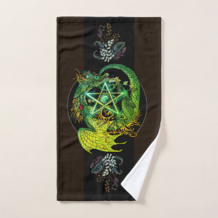 Art Nouveau Pentacle Dragon Douche rideau