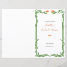 Art Nouveau Tulips Programme de mariage