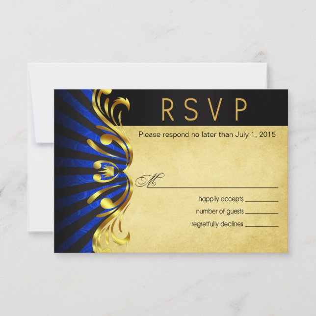 Art Nouveau Vegas RSVP | bleu or (Devant)