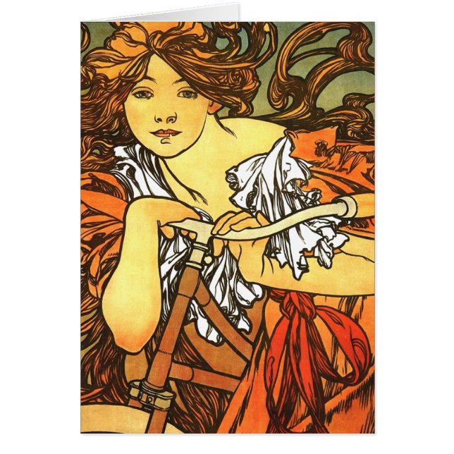 Art Nouveau Vélo Mucha Art (Devant)