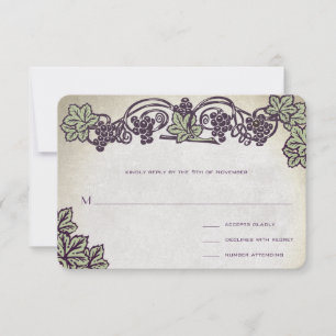 Art Nouveau Vignoble Vintage Mariage RSVP