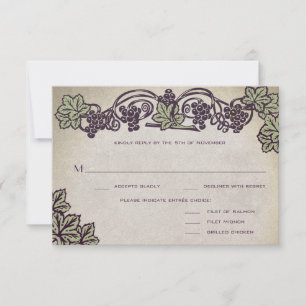 Art Nouveau Vignoble Vintage Mariage RSVP