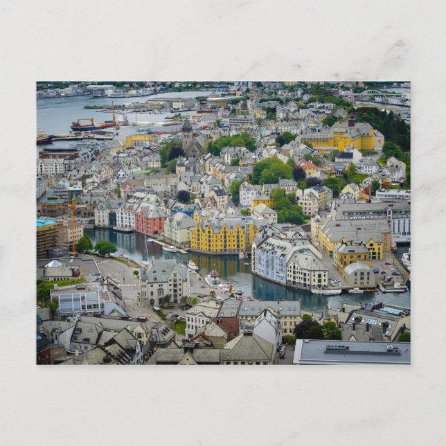 Art Nouveau ville Alesund, Norvège carte postale (Devant)