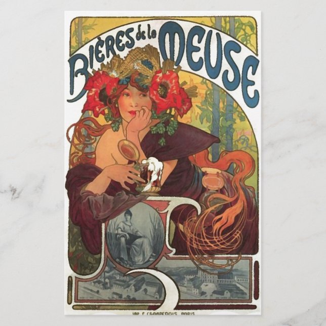 Art Nouveau vintage Alphonse Mucha (Devant)