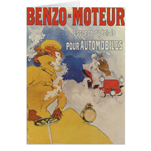 Art Nouveau vintage, Benzo Moteur par Jules Cheret
