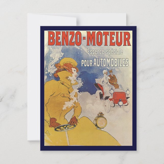 Art Nouveau vintage, Benzo Moteur par Jules Cheret (Devant)