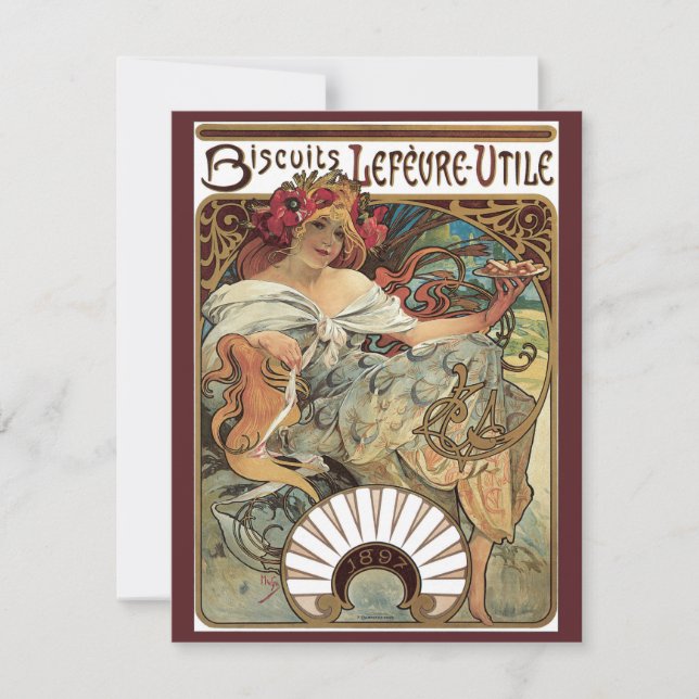 Art Nouveau vintage, Biscuits d'Alphonse Mucha (Devant)