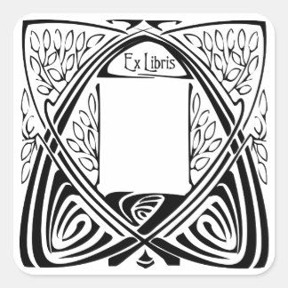 Art Nouveau Vintage Ex Libris Boite Étiquette