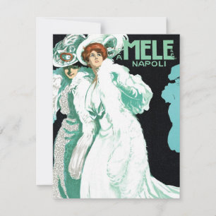 Art Nouveau vintage, Italie Mode et Femme
