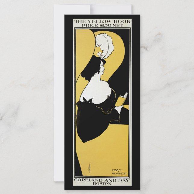 Art Nouveau vintage, Lecture d'un livre jaune (Devant)