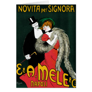 Art Nouveau vintage, Mode italienne Amour Romance