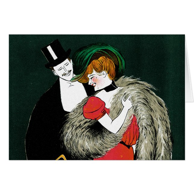 Art Nouveau vintage, Mode italienne Amour Romance (Devant horizontal)