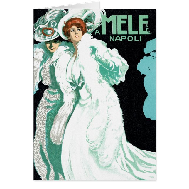 Art Nouveau vintage, Mode italienne, Femmes fantai (Devant)