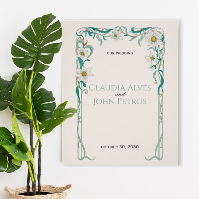 Art Nouveau Wedding Poster (Créateur téléchargé)