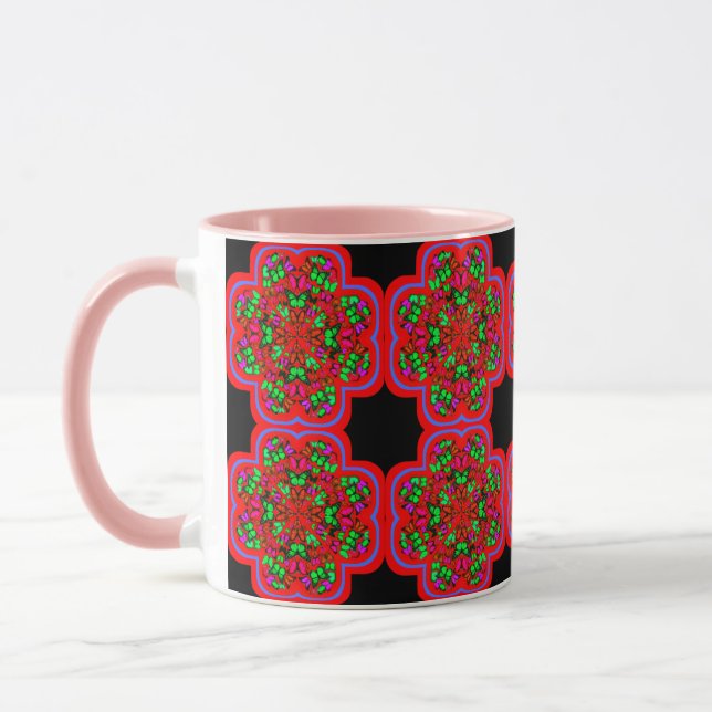 Art numérique 3D coloré Combo Mug (Gauche)