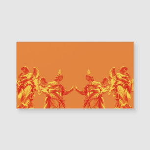 Art numérique de couleur orange avec sculptures